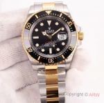 VS Factory Replica Rolex Sea-Dweller Two tone Gold Black Dial Swiss 3235 Watch